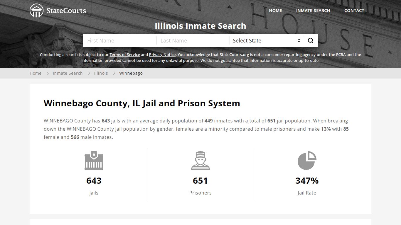Winnebago County, IL Inmate Search - StateCourts